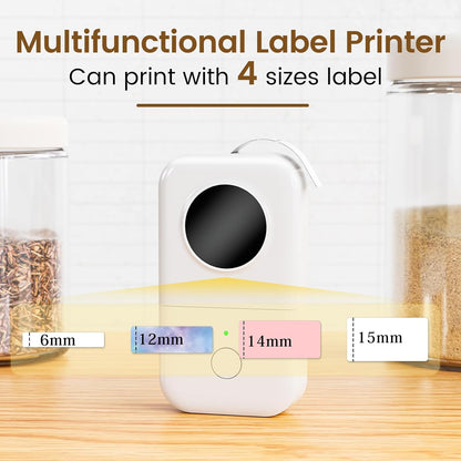 Label Maker, Phomemo D30 Bluetooth Mini Label Maker Machine, Portable Thermal Printer Small Rechargeable Labeler for Kids School Classroom Teacher Supplies, Home Office Labeler Works with Tablet/Phone