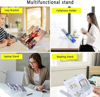 T Legend Aluminum Laptop Stand for Desk, Arae Adjustable Ergonomic Portable Holder, Foldable Computer Stand 6 Angles Anti-Slip Laptop Riser Compatible with 9-15.6 inch Laptops (Aluminum Silver)