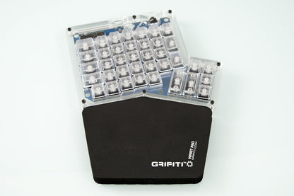 GRIFITI Fat Wrist Pad Ergodox 2 Piece Set 6.5" x 4.2" x 0.75" Mirror Wrists Rests Support Accessories for Gaming Computer Keyboard Sets - Hand Rest Ergonomic Keyboards Pads Palm Resting (Black Nylon)