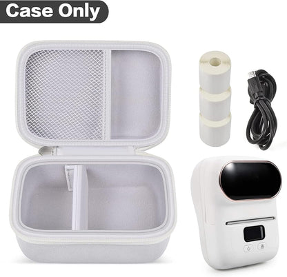 Boobowl Case Compatible with Phomemo M110 Label Maker - Portable Mini Bluetooth Thermal Label Maker Carrying Storage Bag for Printer Labels, USB Cable and Accessories (Box Only) - Orange