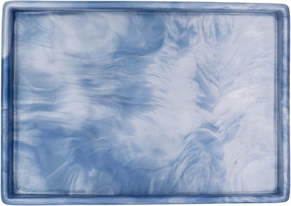Clip & Carry Handmade Silicone EDC Dump Tray, Everyday Carry Valet Tray, U.S.A. Made, Jewelry Organizer (Blue/White)