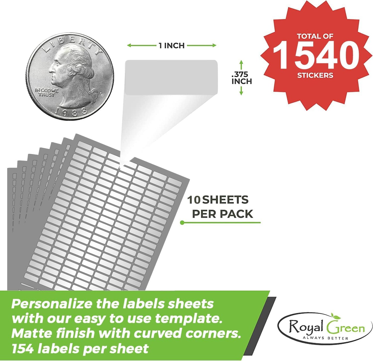 White Rectangular Labels + Bonus Color Labels - Value Pack - 1138 Pack