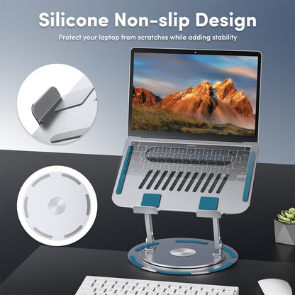 Lifelong Ergonomic Adjustable Laptop Stand for Desk - Height Up to 20" Portable Computer Laptop Riser Holder, Fits All MacBook Air & 10 15 17 Inches Laptops, Back to School Gift for Men & Women