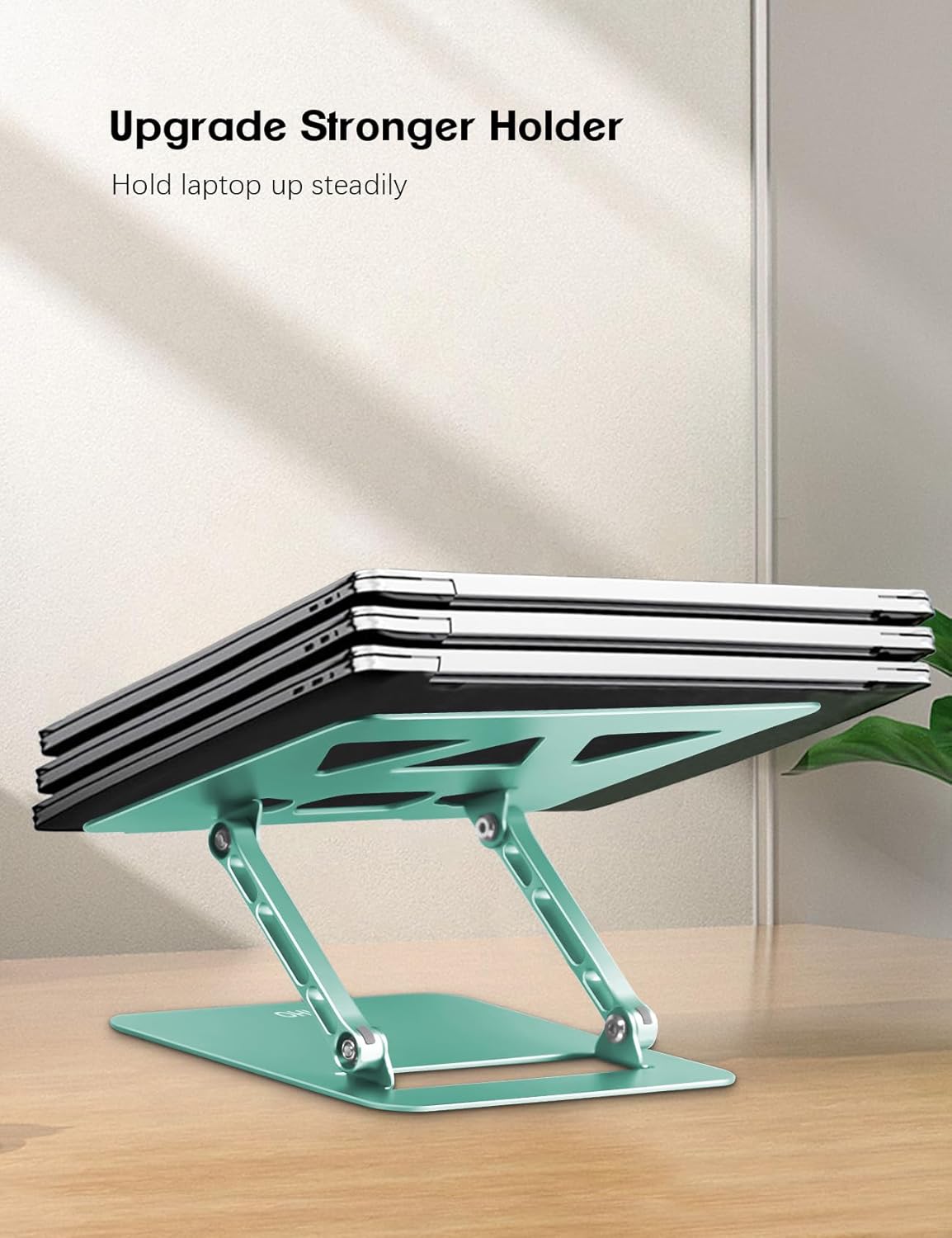 Aoviho Adjustable Laptop Stand for Desk,Portable Laptop Stand Holder and Riser,Foldable Aluminum Notebook Computer Stands for MacBook Air Pro HP Lenovo Dell Samsung Chromebook, 10-15.6 inch, Purple