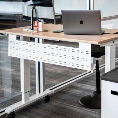 Stand Up Desk Store Under Desk Cable Management Tray Black Horizontal Computer Cord Raceway and Modesty Panel (Black, 39")