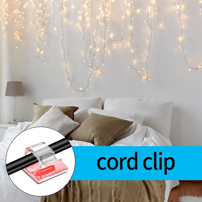 105 Pcs Self Adhesive Cable Clips Cables Ties, Black Wall Wire Cable Management Clips, Adhesive Cord Holder Clip for Wall Under Desk Ethernet TV Cables Clamp