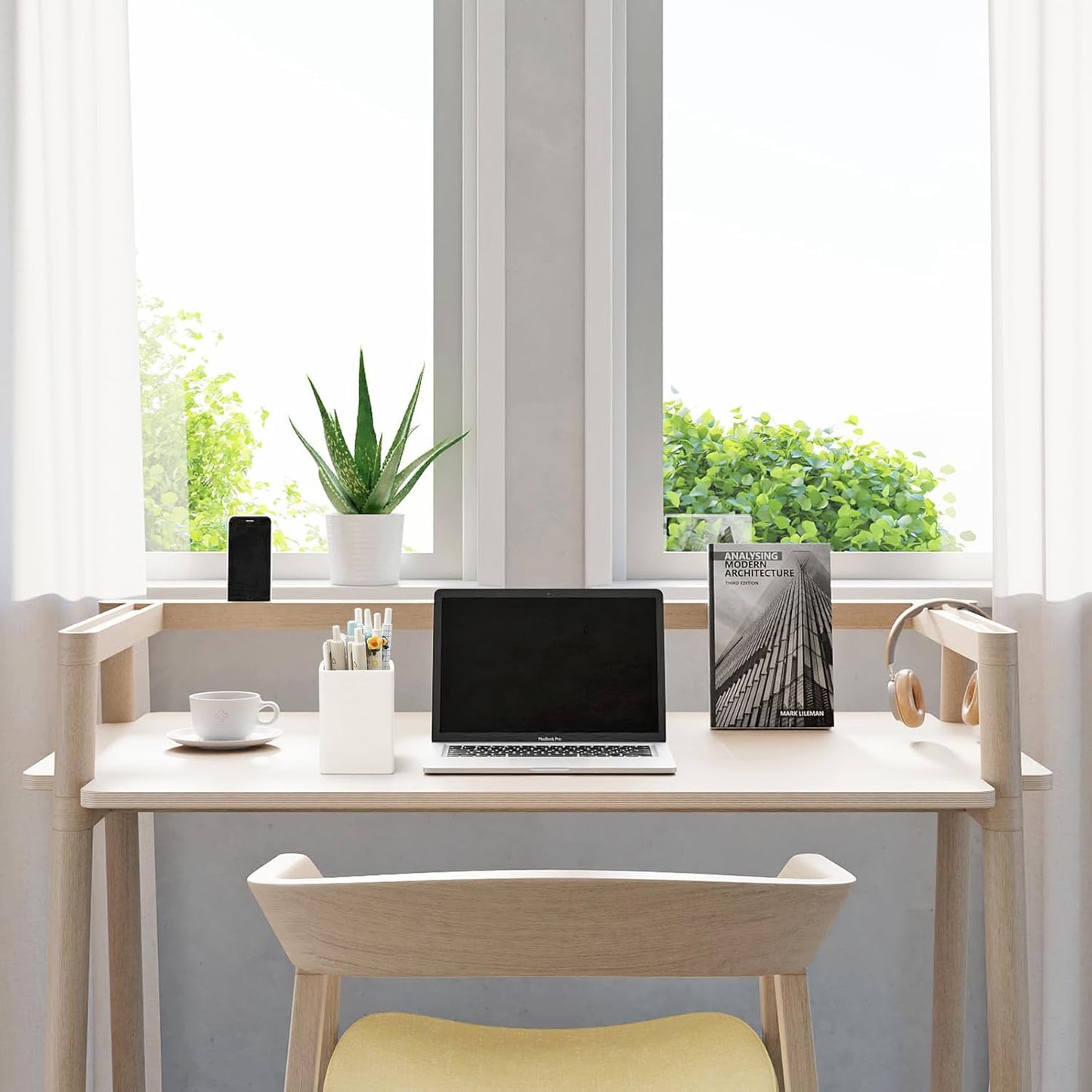Pen Holder for Desk,Nordic Elegance Square Silicone Pencil Holder Soft Minimalist Desk Pen Cup Stand Waterproof Multifunctional Office Supplies for Home,Kids and School(Grey)