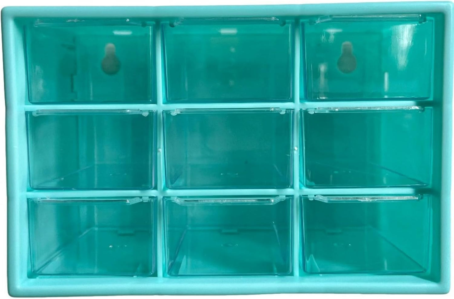 Feadily 4PCS Small Drawer Organizer for Desk, Desktop Drawer Organizer with 9 Clear Drawers, Plastic Desktop Storage Drawers 7.1 Inch x 3 .9 Inch x 4.7 Inch, White