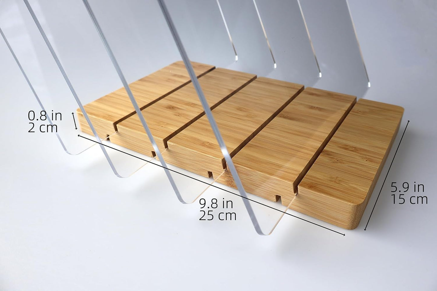 A5 Half Letter Clipboard with Stand,Clear Acrylic Freestanding Memo Size Clipboards,Document Typing Paper Stand,Menu Display Board,Receipt Holder (6"×9")