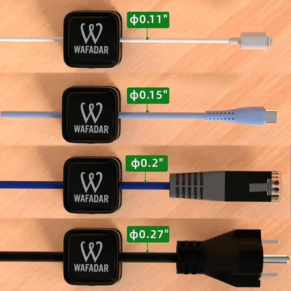 6 Pcs Magnetic Cable Clips, Office Desk Accessories, Cord Organizer Holder, Cable Management Holder, Phone Charger Cord, Wire Clips, Magnetic Cord Organizer, Adhesive Cable Holder