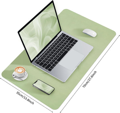 Bloss Leather Desk Pad and Keyboard Wrist Rest, Large Mouse Pad + Keyboard Pad+Mouse Wrist Support, Non-Slip Desk Mat Protector for Office, Home(31.5×15.7 Inches,Beige)