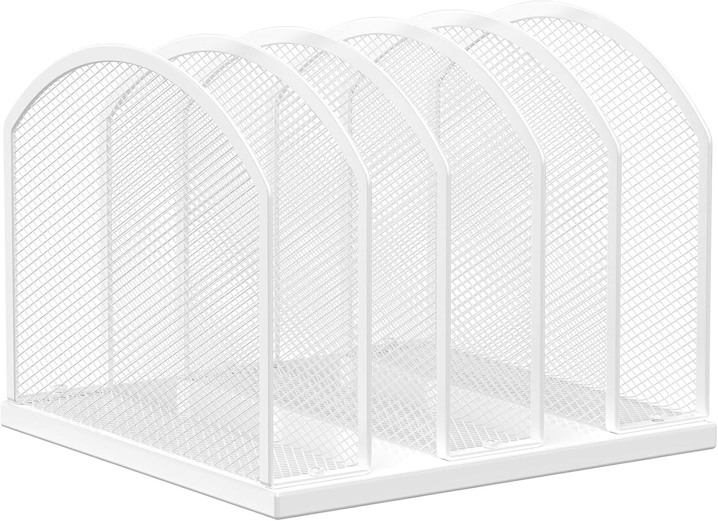 Gawerk 5-Section Vertical Desktop Organizer, 5-Section Mesh File Folder Stand Sorter for Office Home Classroom Organization (1, Black)