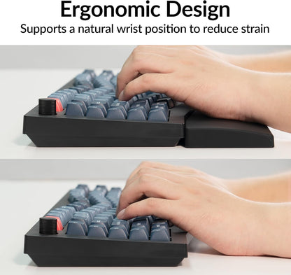 Keychron 12.48" Silicone Wrist Rest for 75% Compact Mechanical Keyboards, Ergonomic Palm Support with Full Honeycomb Non-Slip Base, Compatible with K2/K2 Pro/K2 Max/K2 HE/K6/K6 Pro/K6 HE