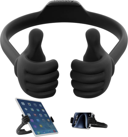 Honsky Thumbs-up Cell Phone Stand Holder,Tablet Stand Cradle for Desk Desktop Smartphone Cellphone Mobile Phone,Tablets - Universal, Adjustable Flexible,Blue