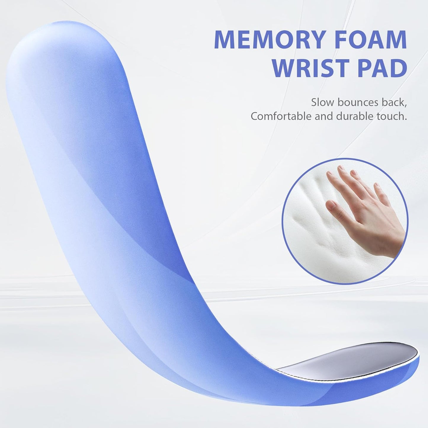 Ospelelf Wrist Rest for Keyboard and Mouse Ergonomic Mouse Pad with Wrist Support Memory Foam Wrist Rest for Computer Keyboard,3-in-1 Gel Mouse and Keyboard Pad for Office Geometry Green
