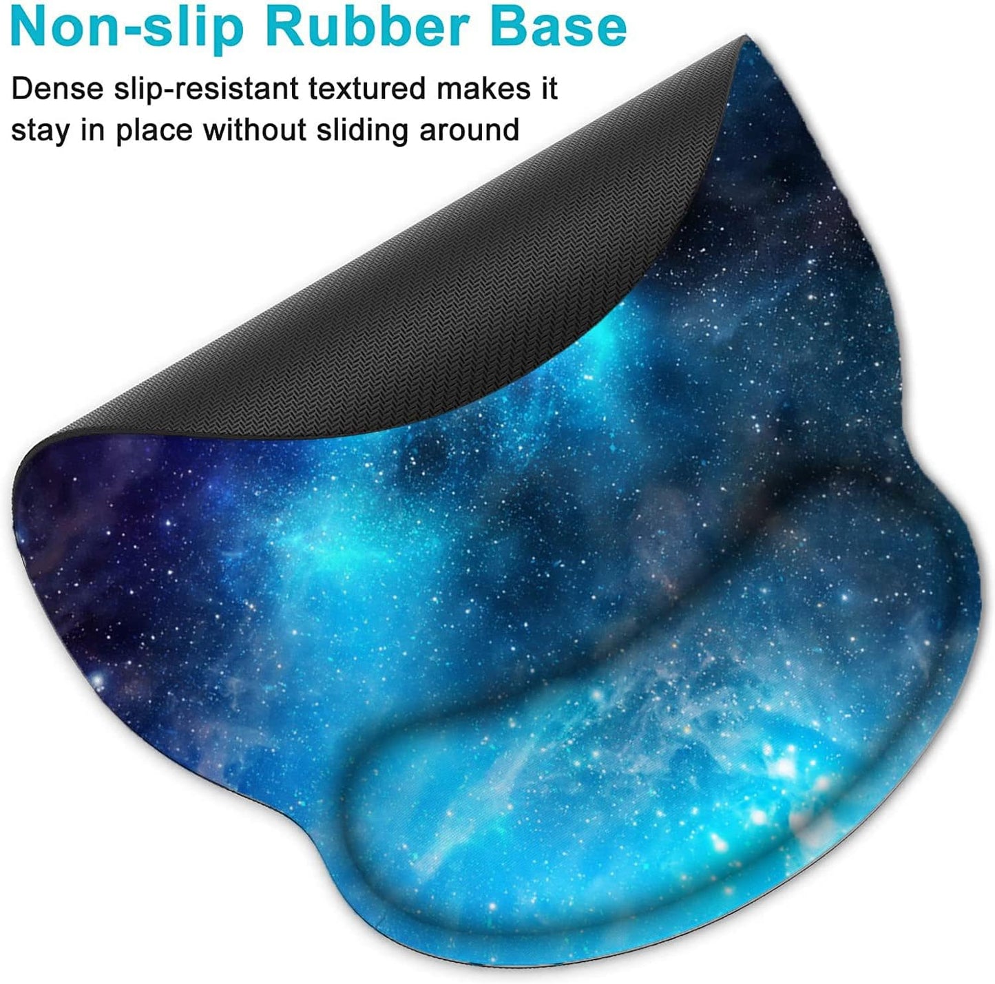 LATEEFAH Mouse Pad with Wrist Rest, 3-in-1 Gaming Mouse Pad, Keyboard Wrist Rest, Ergonomic Memory Foam Mousepad with Wrist Support for Computer Keyboard