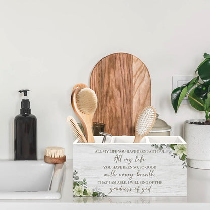 Christian Sparrow Bird Pen Holder for Desk, Religious Scripture Bible Verse Pencil Organizer, His Eye is on The Sparrow Bird Wooden Pen Holder Desk Accessories Decor for Home Office