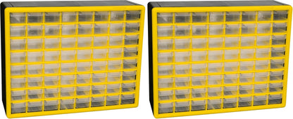 Akro-Mils 24-Drawer Plastic Drawer Storage Cabinet for Garage Organization, Bead Organizer, Building Bricks Storage, Teacher Toolbox, Makeup Organizer, 20" W x 6" D x 16" H, 10124 Black