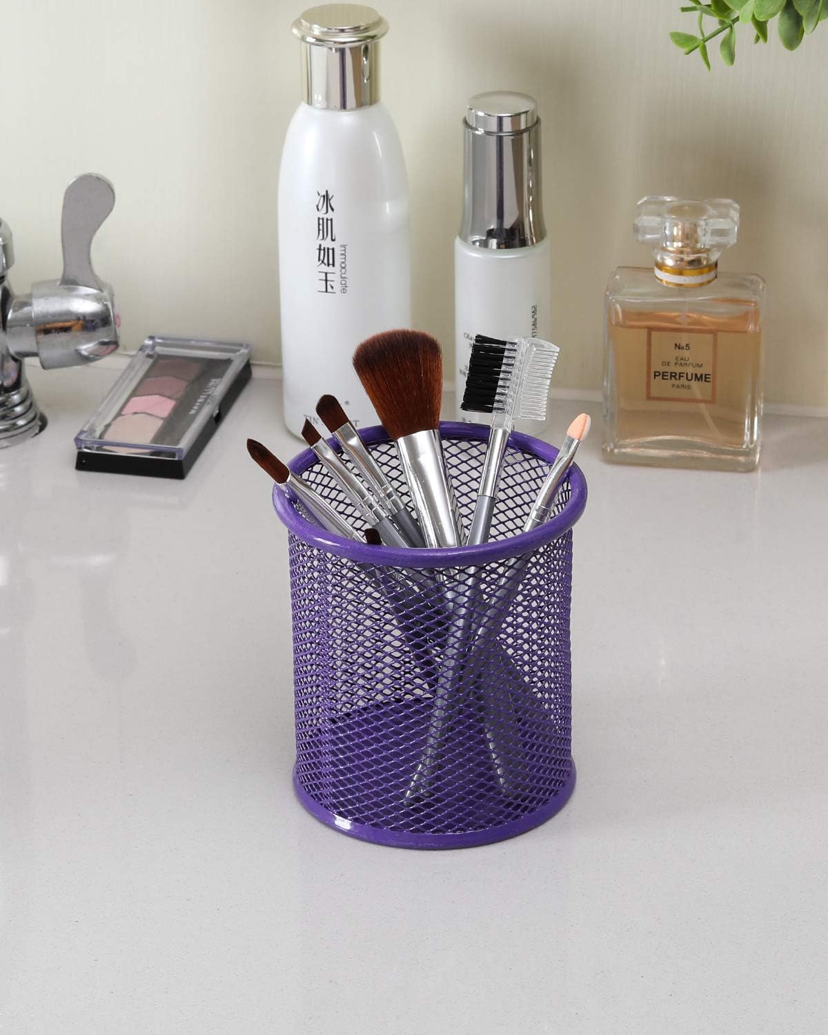 EasyPAG Pencil Holder for Desk, 2 Pack Metal Pen Organizer, Mesh Pencil Cup Organizer for Home, Office, Classroom, School, Black