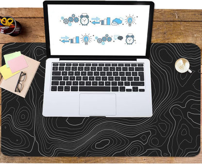 4-in-1 Large Mouse Pad, Keyboard Wrist Rest Pad & Wrist Support Mousepad Set, Extended Desk Pad Waterproof Desk Mat for Home Office Study Game