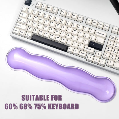 Clear Gel Wrist Rest for Keyboard and Mouse, Green Silicone Mouse Wrist Rest Set, Cute Ergonomic Wrist Rest for Keyboard 60%/75%(Green)