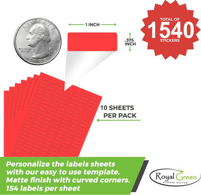 White Rectangular Labels + Bonus Color Labels - Value Pack - 1138 Pack