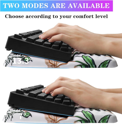 Computer Keyboard Stand with Wrist Rest, Ergonomic Tilted Keyboard Holder - Keyboard Riser with Wrist Pad - Keyboard Tray Support for Office Home - Black