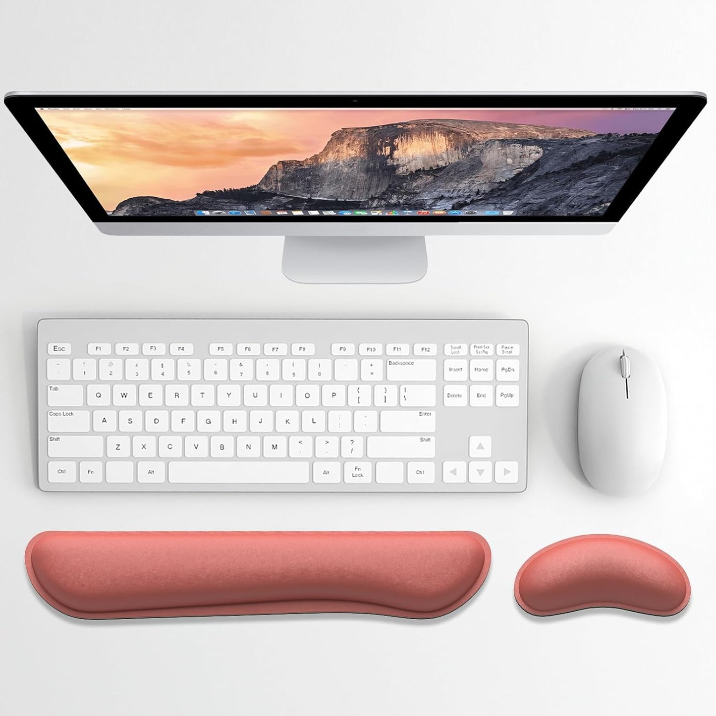 Dapesuom Enlarge Keyboard Wrist Rest, Cute Memory Foam Keyboard Wrist Cushion for Computer Desk Mats Support, Typing Pain Relief Ergonomic Mouse Pad Rests with Non-Slip Base for Gaming, Laptop, Purple
