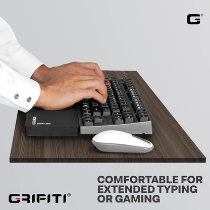Grifiti Fat Wrist Pad 12" x 4” x 0.75" Inch Keyboard Rest Thick Small Ergonomic Computer Keyboards Hand & Palm Wrists Rests Support Carpal Tunnel Resting Pads Gaming Accessories (Wide 12 x 4 x 0.75)