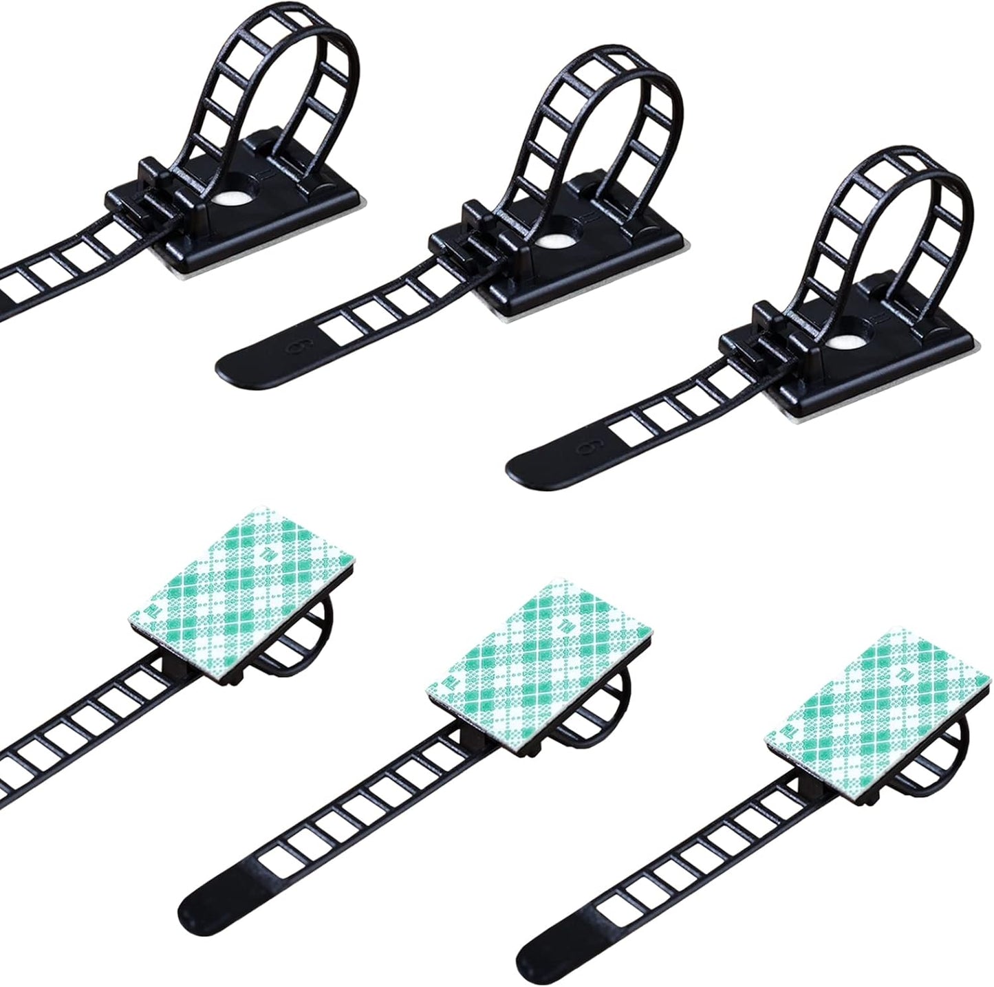 25 Pieces Desk Wire Organizer Cable Ties Zip Ties Adhesive Cord Clips Cable Management Cord Keeper Desk Wire Management