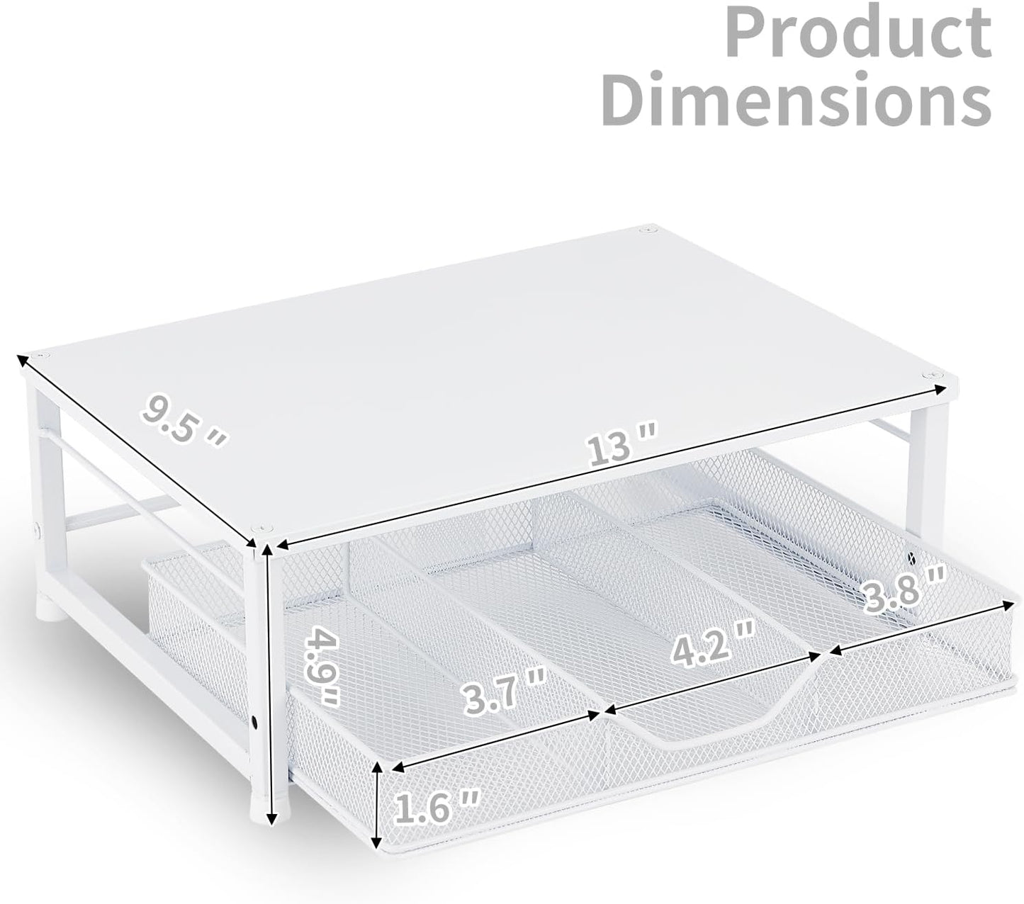 Small Laptop Stand for Desk, Monitor Stand Riser, Office Desk Accessories, Computer Desktop Stand with Drawer for Home, Office, School (Mint Green)