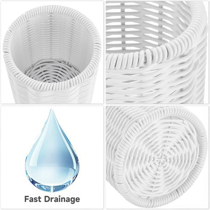 Clear Acrylic Cotton Swab Ball Holder Qtip Organizer with Lid 2-Grid Canister for Make Up Pads, Floss Picks, Vanity Storage,Bath Salts, Cosmetics, Home Bathroom Decor (DP004)