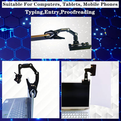 Adjustable Document Holder for Typing, Rotatable Paper Copy Holder Clip,Handy Artist Supplies Clamp,Computer Typing Proofing Folder(2 Packs)
