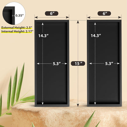 Kitchen Drawer Organizer Bins, Stackable Bamboo Drawer Organizer for Silverware, Flatware, Coffee Pod Organizer K Cup Holder for Countertop, 2 Pcs Coffee Station Organizer 12" x 6" x 2.5"