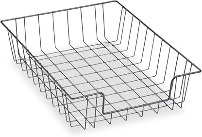 Fellowes Workstation 3" Letter Desk Tray Organizer, Wire, Black (60112)