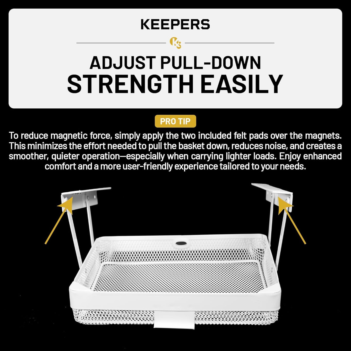 KEEPERS - Under Desk Drawer Slide Out – Metal Under Desk Storage Drawer for Office, Home, RV, Kitchen – Slim Under Table Attachment with Easy DIY Mount - Under Desk Organizer - Fits in 11x10x2In