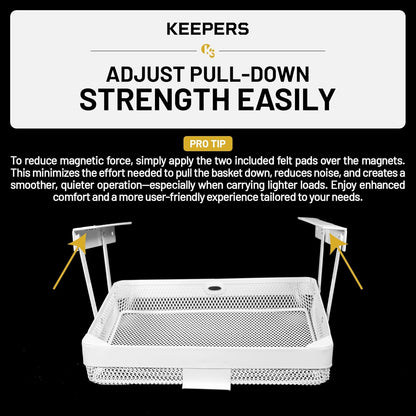 KEEPERS - Under Desk Drawer Slide Out – Metal Under Desk Storage Drawer for Office, Home, RV, Kitchen – Slim Under Table Attachment with Easy DIY Mount - Under Desk Organizer - Fits in 11x10x2In