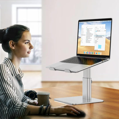 BESIGN LSX6 Computer Holder Stand, Ergonomic Adjustable Notebook Riser for Standing Work, Compatible with Air, Pro, Dell, HP, Lenovo More 10-14" Laptops, Black