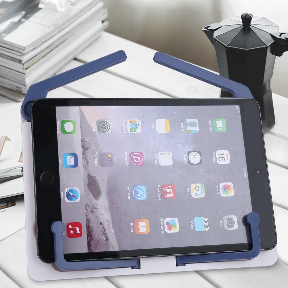 Dioche Book Stand Cookbook Holder Desk Reading with 5 Adjustable Height, Foldable and Portable Sturdy Bookstands for Textbook, Recipe, Magazine, Music Books, Laptop, Tablet