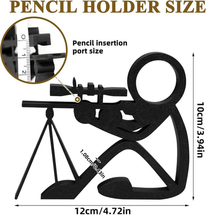 Funny Archer Pencil Holder, 3D Pen Desk Decor Cool Office Desk Organizer for Pencils Pens Creative Office Display Decorations (Archer)