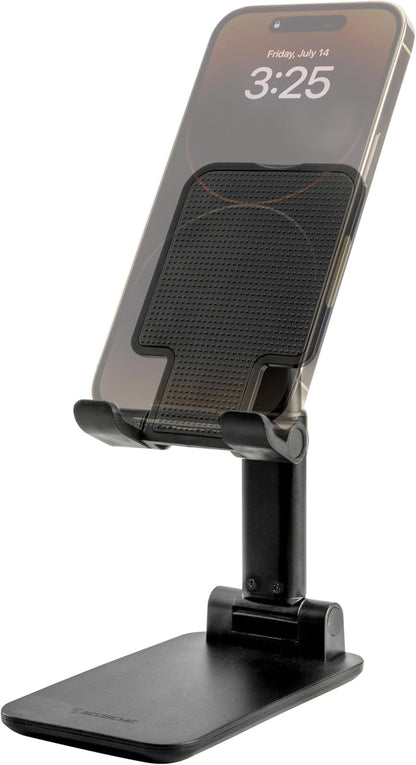Scosche SUFMPS-SP Universal Cell Phone Stand and Holder with Non-Slip Cradle, Foldable, Adjustable Non-Magnetic Mount for Home Office Desk or Travel Compatible with iPhone, Tablet and All Devices