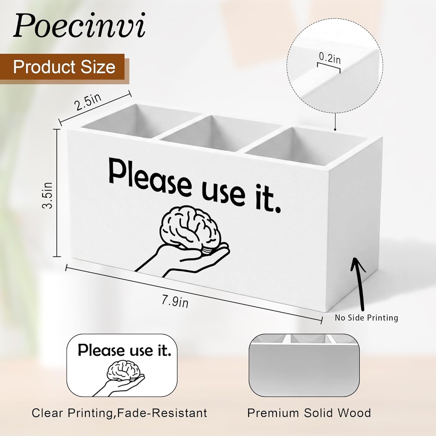 Blue Coquette Bow Pen Holder for Home Office Desk, Girly Office Decor, Preppy Blue Ribbon Bow Aesthetic Wooden Box Sign Pencil Holder for Desk Shelf Organizer