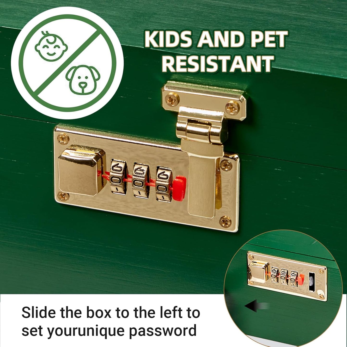 Bamboo Wood Desktop Organizer with 3 Glass Jars and Sliding Tray - Red Multi-Compartment Storage Case for Craft Supplies, Stationery, and Small Accessories (Pink)