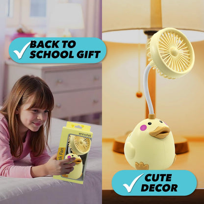Cute Pink Cat Desk Fan with Pen Holder — Cat Fan for Women, Animal Fan, Funny Office Accessories, Cat Lover Gift, Small USB Fan, Aesthetic Decor