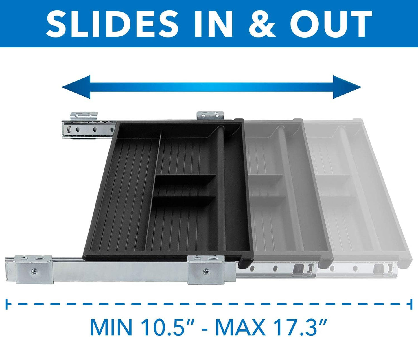 Mount-It! Large Under Desk Pencil Drawer | 21.25” W, Ball Bearing Slide-Out Organizer for Office Supplies, Paper & Pencils | Fits Desks Over 1” Thick, Adjustable Extension 16.25”–28”