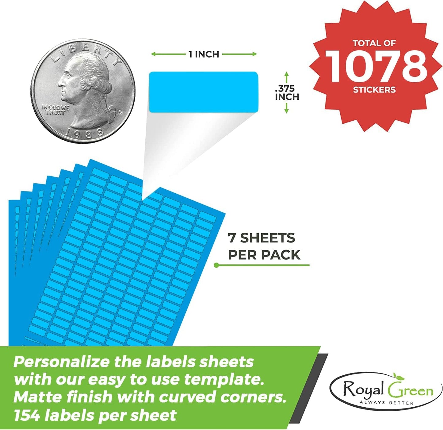 White Rectangular Labels + Bonus Color Labels - Value Pack - 1138 Pack