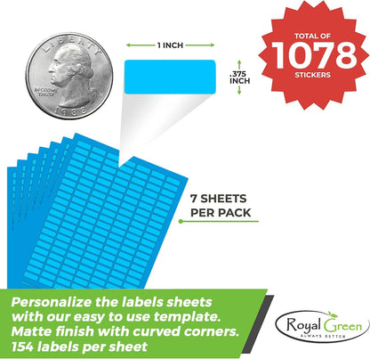 White Rectangular Labels + Bonus Color Labels - Value Pack - 1138 Pack
