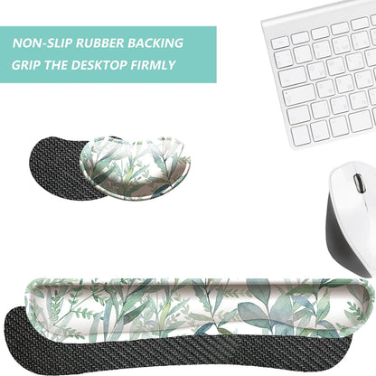Keyboard Wrist Rest Mouse Wrist Support Set, Memory Foam Wrist Rest Pad for Computer Laptop Keyboard Mouse, Ergonomic Wrist Cushion Support for Typing Pain Relief, Gaming Home Office, Purple