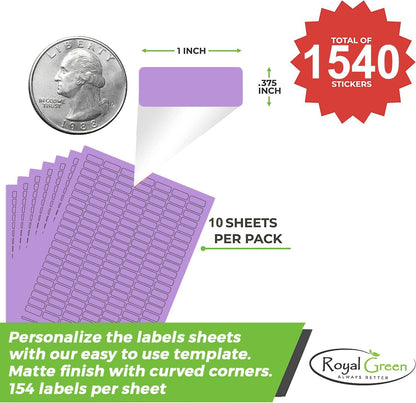 White Rectangular Labels + Bonus Color Labels - Value Pack - 1138 Pack