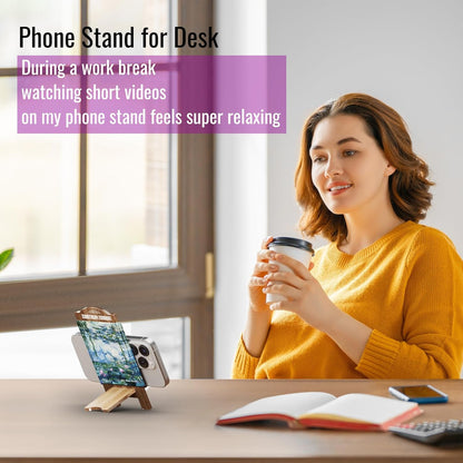 Aesthetic Acrylic Phone Stand – Artistic Desk Holder for Phones, Tablets & E-Readers | Sturdy, Lightweight & Decorative Gift (Water Lilies - Monet)